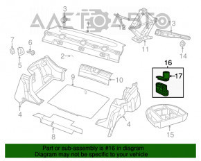 Tava portbagajului Dodge Dart 13-16 cu lovituri