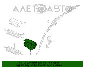 Airbag-ul de siguranță în volanul șoferului pentru Chrysler 200 15-17