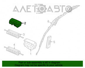 Airbag-ul pasagerului din bordul Chrysler 200 15-17, cartușul pirotehnic ruginit