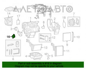 Actuator motor pentru acționarea ventilatorului de încălzire și aer condiționat pentru Jeep Cherokee KL 14-