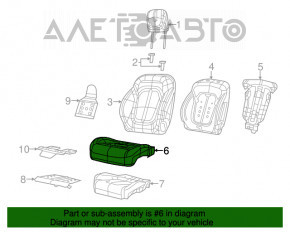 Scaun șofer Chrysler 200 15-17 fără airbag, manual, material textil negru