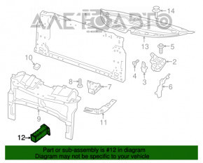 Bara de protecție față stânga jos Chrysler 200 15-17 este ușor îndoită în partea de jos