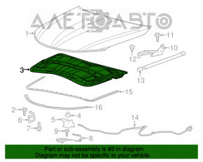 Izolarea capotei Chrysler 200 15-17 se desprinde