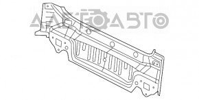 Panoul din spate al Chrysler 200 15-17, 2 piese, grafit