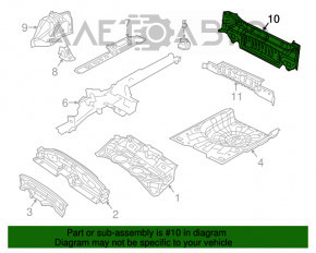 Panoul din spate al Chrysler 200 15-17, 2 piese, grafit