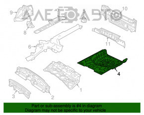 Cutia portbagajului Chrysler 200 15-17 negru PXT pe caroserie