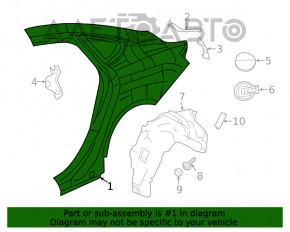 Aripa spate dreapta Chrysler 200 15-17 argintie, pe caroserie