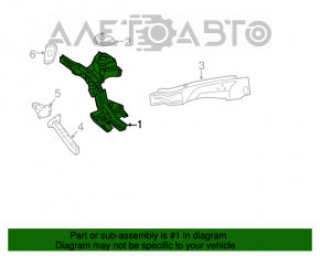 Partea din față stânga a Dodge Dart 13-16 gri pe caroserie.