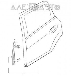 Ușă asamblată spate stânga Ford C-max MK2 13-18 argintiu UX