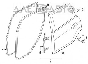 Ușă asamblată spate stânga Ford C-max MK2 13-18 roșu RR