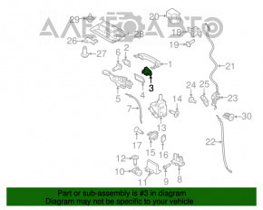 Capacul mânerului exterior al ușii din spate dreapta Ford Focus mk3 11-18