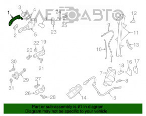 Mânerul ușii exterioare din spate stânga Ford Focus mk3 11-18