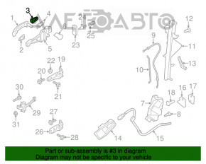 Manerul exterior de blocare a ușii din față stânga Ford Escape MK3 13-