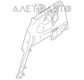 Capacul arcului stâng Ford C-max MK2 13-18 negru, uzat