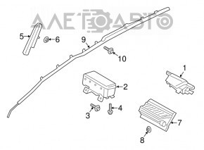 Airbagul de siguranță în volanul șoferului Ford C-max MK2 13-18 cu butoane.