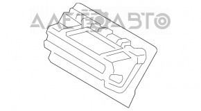 Airbag-ul genunchiului pentru șofer, stânga, Ford Escape MK3 13-19, negru.