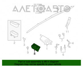 Airbag-ul genunchiului pentru șofer, stânga, Ford Escape MK3 13-19, negru.