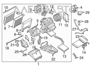 Актуатор моторчик привод печки кондиционер Ford C-max MK2 13-18