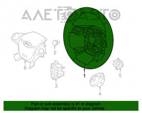 Руль голый Ford C-max MK2 13-18 кожа черн, потёртость