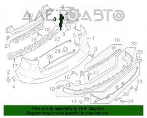 Montare bumper spate dreapta exterioara Ford C-max MK2 13-18 ruptura fixare