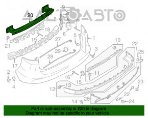 Amplificatorul pentru bara spate Ford C-max MK2 13-18