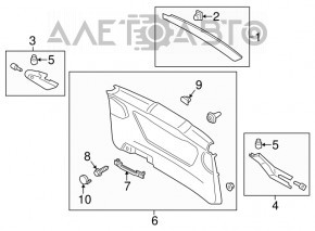 Capacul portbagajului inferior al usii Ford C-max MK2 13-18 negru, zgârieturi, fără mâner.