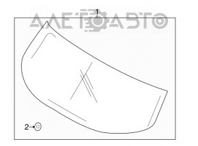 Geam spate portbagaj Ford C-max MK2 13-18 zgârieturi