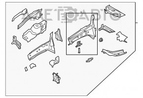 Четверть передняя левая Ford C-max MK2 13-18 на кузове, голубая