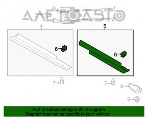 Bara spate stânga Ford C-max MK2 13-18, structură, tăiată, zgârieturi.