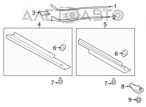 Prag spate stanga Ford C-max MK2 13-18 structura, zgarieturi