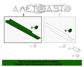 Prag fata stanga Ford C-max MK2 13-18 structura, zgarieturi, rupturi