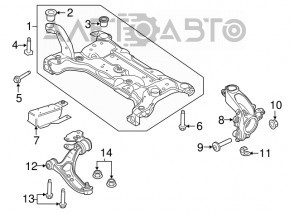 Подрамник передний Ford C-max MK2 13-18 ржавый