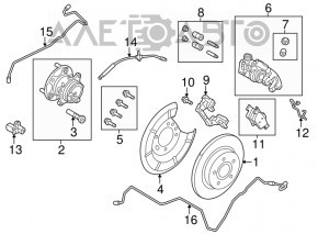 Placă de frână spate stânga Ford Escape MK3 13-16