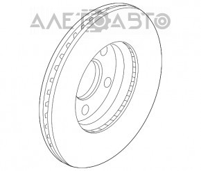 Placă de frână față dreapta Ford C-max MK2 13-18 278/25mm ruginită.