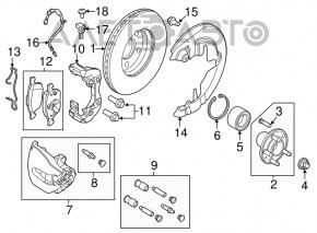 Диск тормозной передний левый Ford C-max MK2 13-18 278/25мм