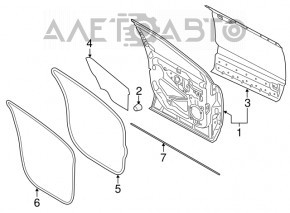 Ușă asamblată față dreapta Ford Edge 15-