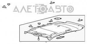 Tapiserie tavan Ford Edge 15- gri, fără panoramic, pentru curățare