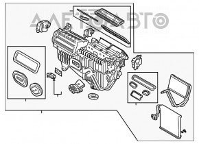 Корпус печки голый Ford Edge 15-