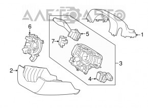 Schimbător coloană de direcție stânga Ford Edge 15 - nou original OEM