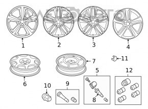 Комплект дисков R18 4шт Ford Edge 15-18 тип 1 SEL