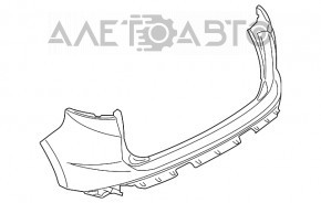 Bara spate goală Ford Edge 15-18 pre-restilizare fără senzori de parcare, gri