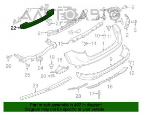 Amplificatorul pentru bara spate Ford Edge 15-18, nou, aftermarket.