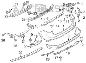 Amplificatorul pentru bara spate Ford Edge 15-18, nou, aftermarket.