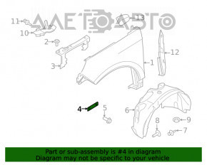 Подкрылок передний правый Ford Edge 15-18