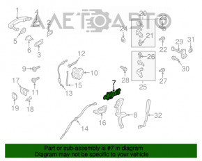 Mecanismul manetei ușii din spate dreapta pentru Ford Focus mk3 11-18