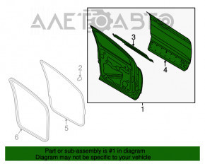 Дверь в сборе передняя левая Ford Escape MK3 13-