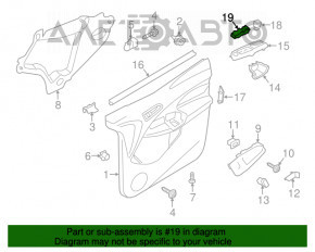 Controlul geamului electric din față, stânga, pentru Ford Focus mk3 11-18, negru, cu 4 butoane, 1 automatizat