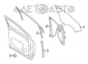 Стекло двери передней правой Ford Escape MK3 13-19