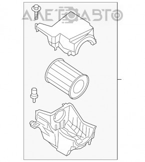 Корпус воздушного фильтра Ford Escape MK3 13-19 1.5Т 1.6T, треснуто креп