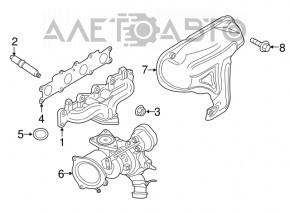 Коллектор выпускной Ford Fusion mk5 13-14 1.6Т